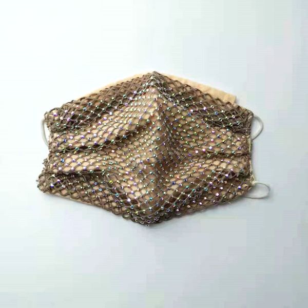 

new mesh rhinestone mask in summer