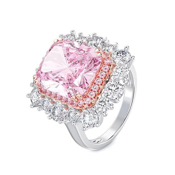 

wedding rings djmax luxury 10*12mm sparkling zircon engagement for women big stone female bands jewelry bague femme drop, Slivery;golden