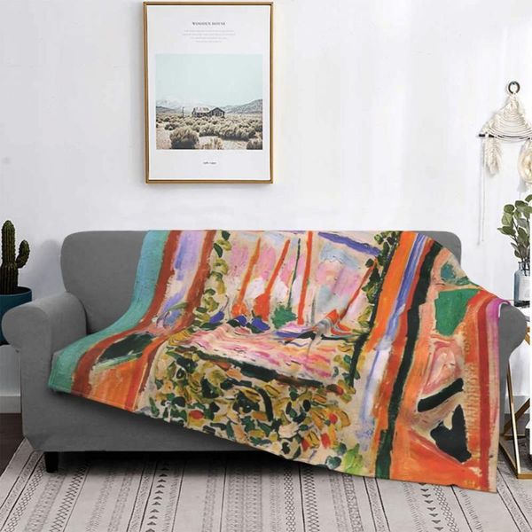 

blankets henri matisse fleece print fauvism impressionist breathable lightweight throw blanket for bedding office plush thin