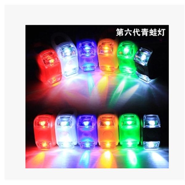 

the sixth generation silicone frog warning bicycle tail bullfrog lamp cool