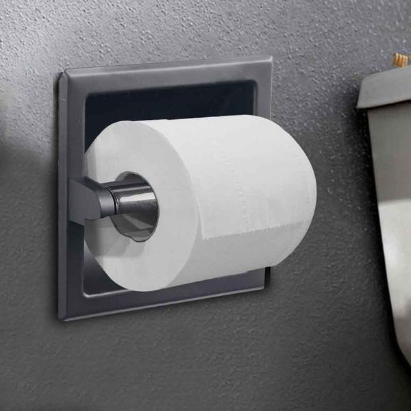 

toilet paper holders holder home practical anti rust stainless steel bathroom accessory el wall recessed office kitchen multifunction