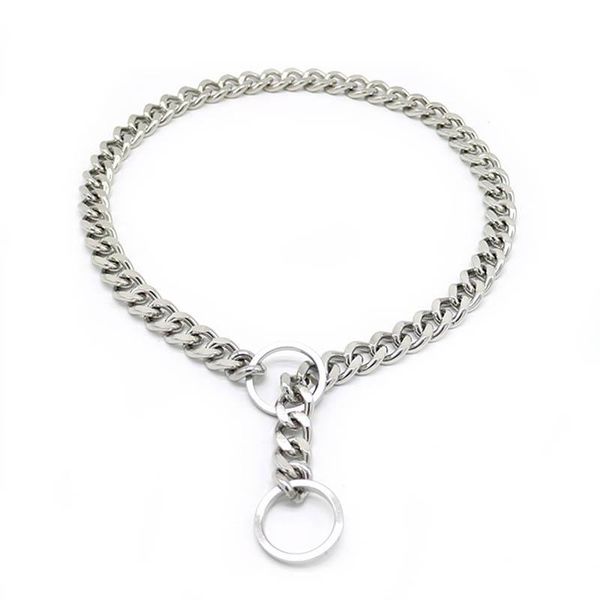 

dog collars & leashes choke collar chain slip martingale p heavy duty stainless steel curb for small medium large dogs 35-65cm