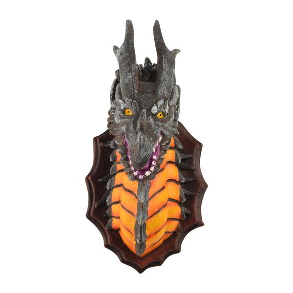 

decorative objects & figurines fantasy gift resin spiked dragon head wall decorations plaque dragons medieval renaissance legends hanging sc