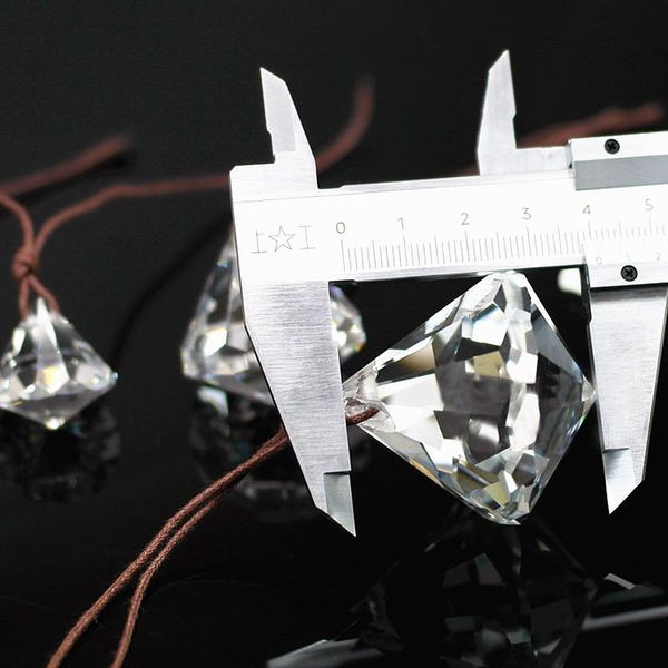 

20, 30, 40mm quality clear k9 crystal diamond shape chandelier drop for candle light pendants, christmas tree hanging decor