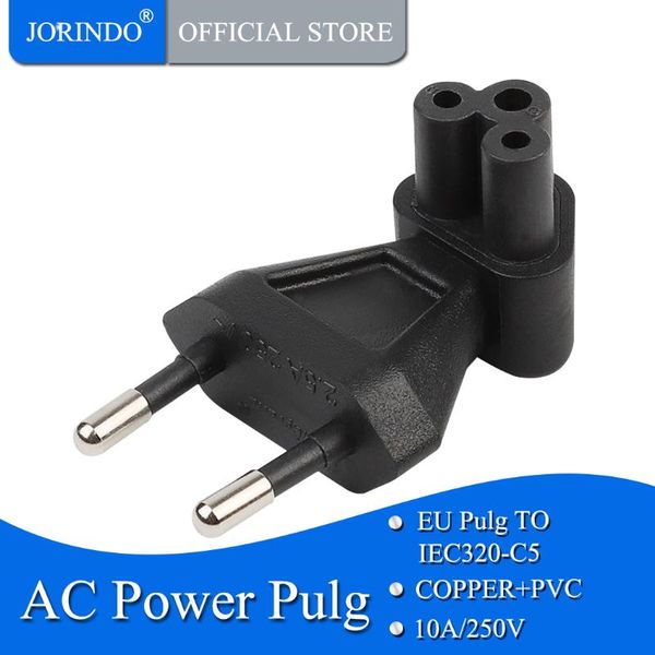 

smart power plugs jorindo eu to iec320 c5 conversion ,european 2 pin male iec 320 right angle adapter