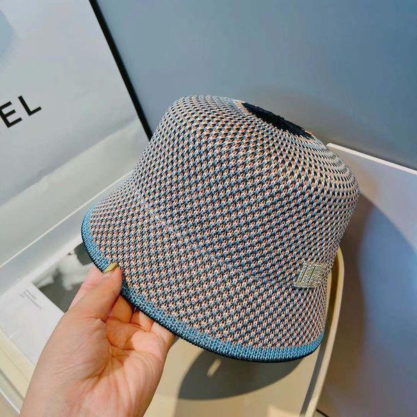 

factory wholesale 50% off french small fragrant wind woven wool basin hat women out of the street fashion rhinestone letter fisherman shows, Blue;gray