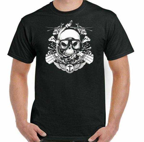

men's t-shirts t-shirt diver men snorkelling navy us scuba skull military, White;black