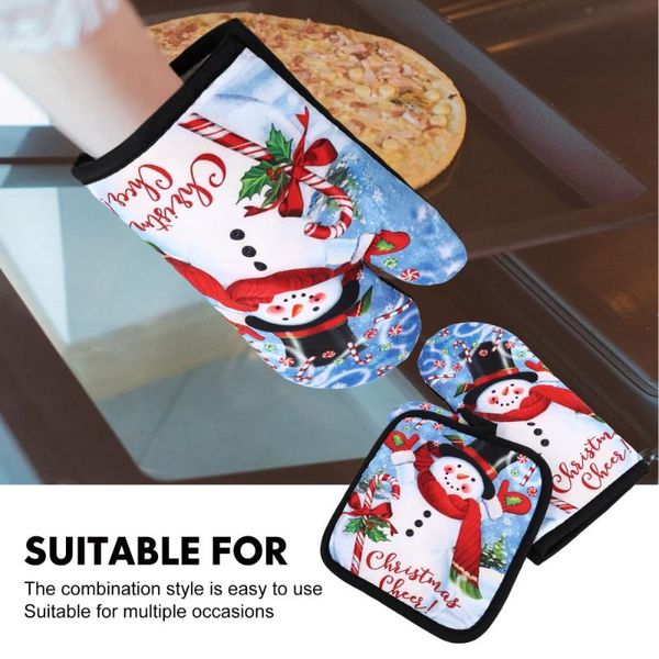 

oven mitts 1 set christmas kitchen heat resistant creative insulation pads