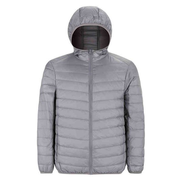 

men's winter ultra lightweight packable down et vt water and wind-ristant breathable coat big size men hoodi ets, Black;brown