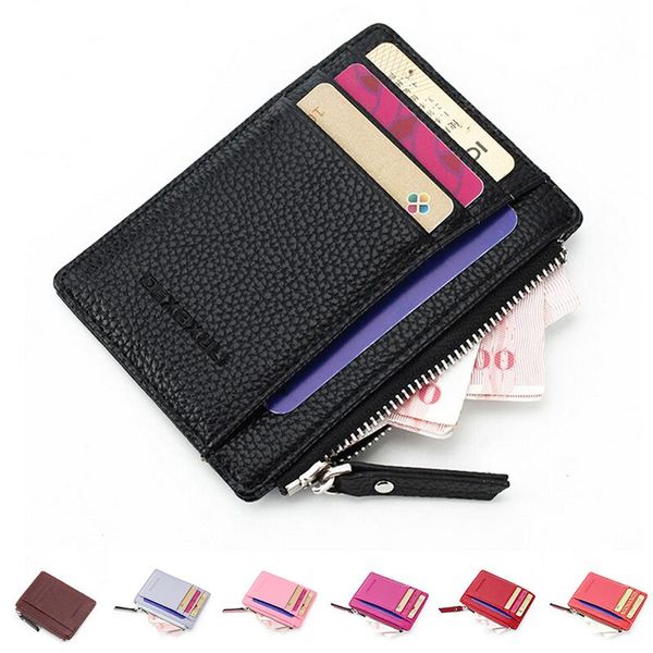 

card holders mens faux leather wallet slim holder id business, Brown;gray
