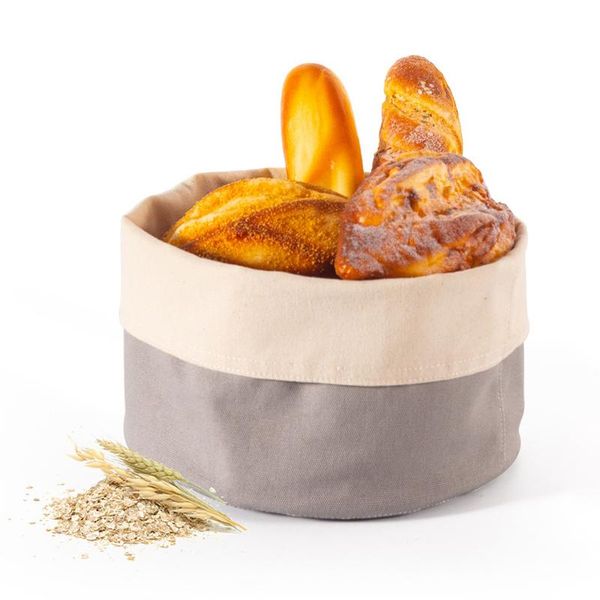 

basket bread linen bag storage reusable bags cream cotton canvas
