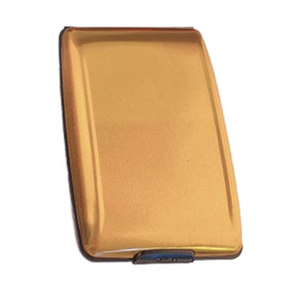 

pc portable aluminum bank card holder blocking hard case wallet solid anti-rfid scanning protect storage bags