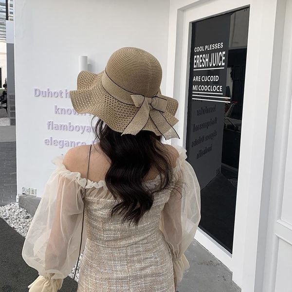 

beanie/skull caps women to dye the costume lady pure color fisherman straw hat is prevented bask in warp knitting beach hats for, Blue;gray
