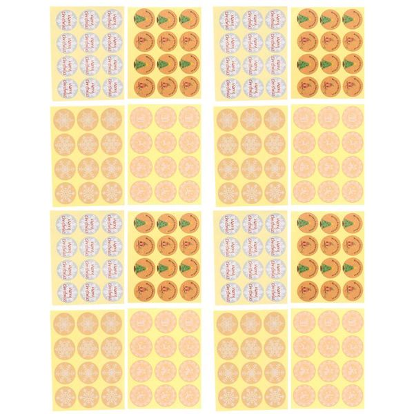 

gift wrap 40 sheets christmas labels self-adhesive kraft paper sticker packaging