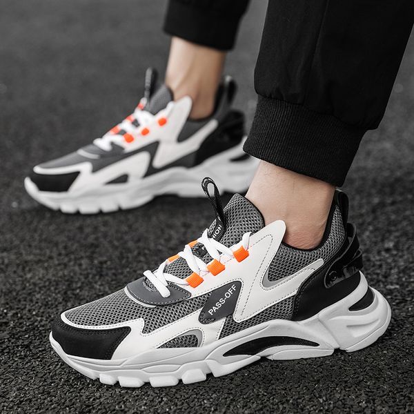 

2022 wholesale summer mesh women men running shoes breathable black white beige gray jogging sports trainers sneakers code: 65-727 size 39-4