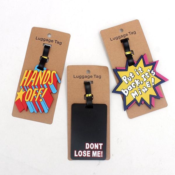 

toiletry kits luggage tag silicone cartoon style letter suitcase tags name address holder baggage boarding label travel accessories silica g