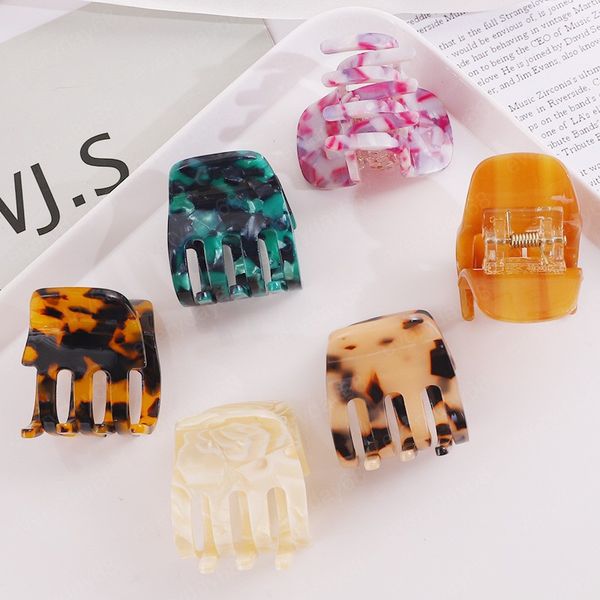 

small acetate hair clip claw marble leopard print tortoiseshell hairpin clamps for women hair accessories, Slivery;golden