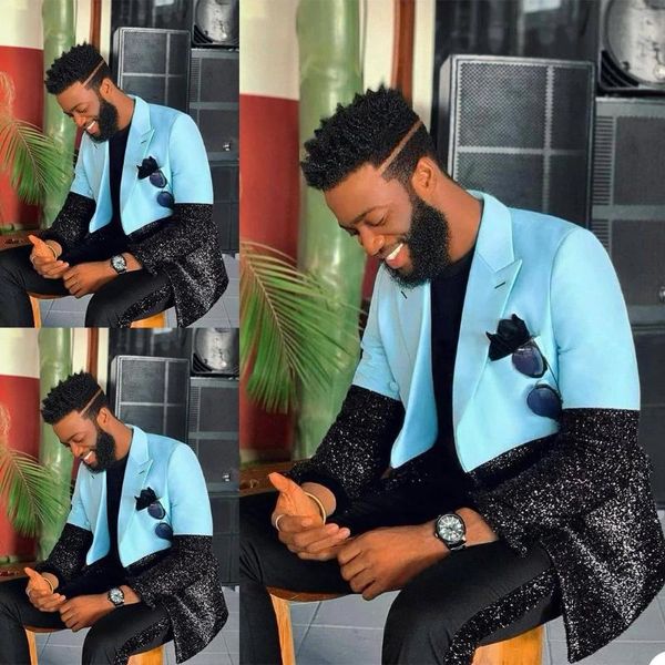 

men's suits & blazers latest splicing black costume mariage homme men 2 pcs groom prom wedding blazer (jacket+pants) terno masculino sl, White;black