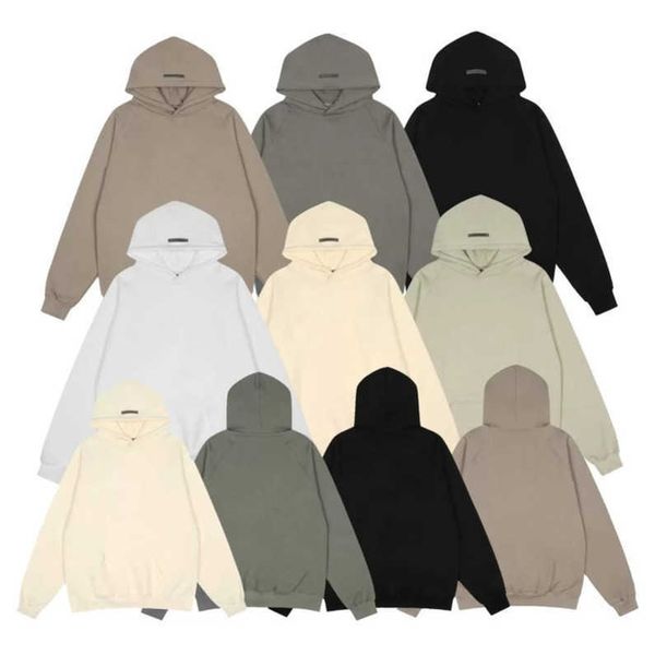 

luxury brand es sweatshirts mens women designers pullover official hoodies warm clothing cream long sleeve clothes fashion trac yfnb, Black