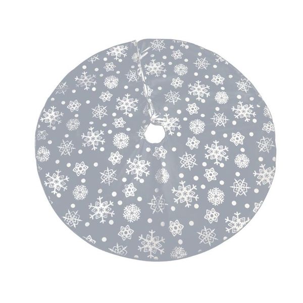 

christmas decorations tree skirt snow flake pattern xmas mat 122cm ornament decoration festival gift for family