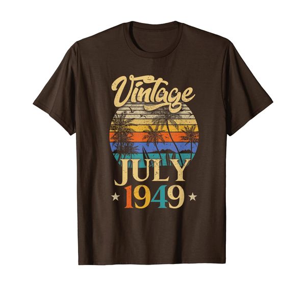 

retro classic vintage july 1949 70th birthday gift t-shirt, White;black