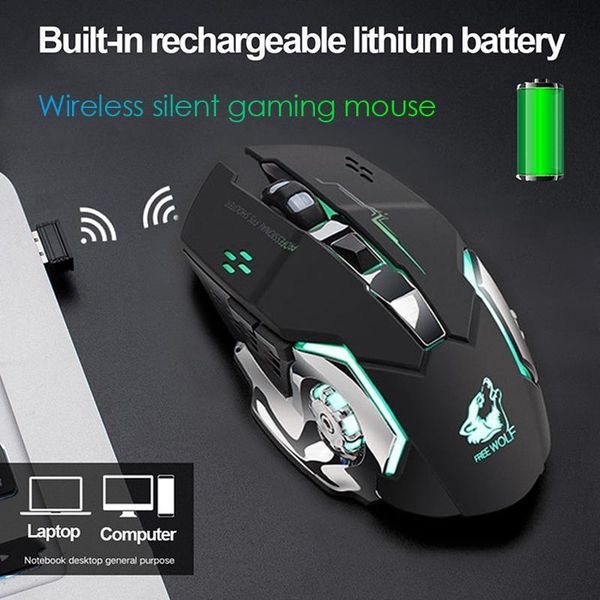 

mice wired/wireless gaming mouse with silent led backlit 8d 3200 dpi adjustable usb optical ergonomic for lap