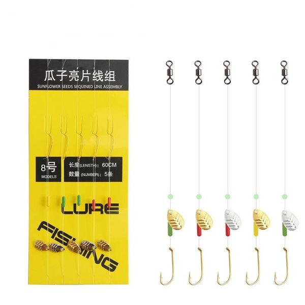 

fishing hooks 5pcs combination suits sequin spoon lure wobbler bait metal crankbaits single hook accessories
