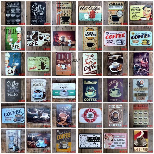 

tin sign plaque vintage wall decor for kitchen coffee bar cafe retro metal posters iron painting dhf1253