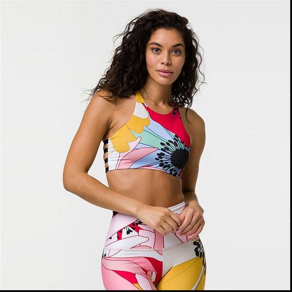 

womens printed backless yoga fitness suit, Gray