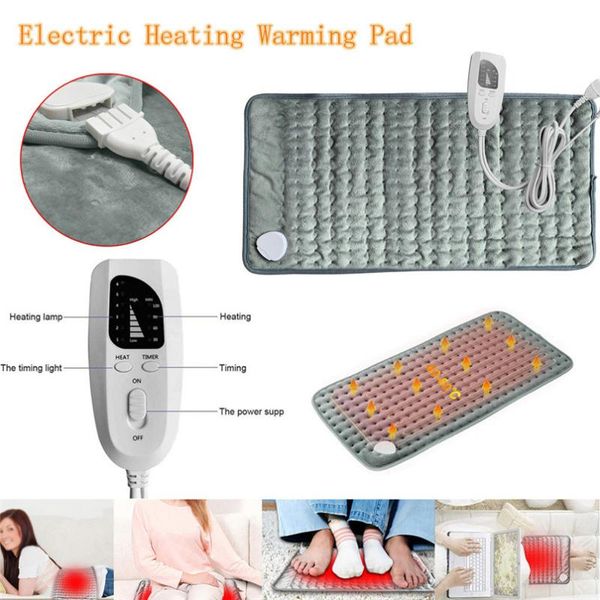 

outdoor pads 60x30cm physiotherapy heating pad 6 level electric insulation body pain relief 4 timer 30n21
