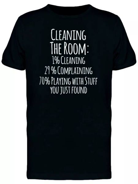 

Distracted Cleaning Men's Tee -Image by Shutterstock, White;black