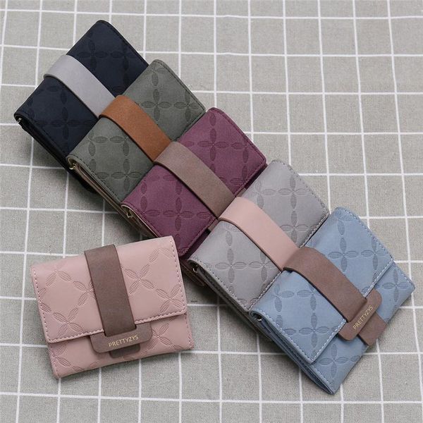 

wallets wallet women leather luxury card holder clutch casual pocket hasp ladies female purse, Red;black