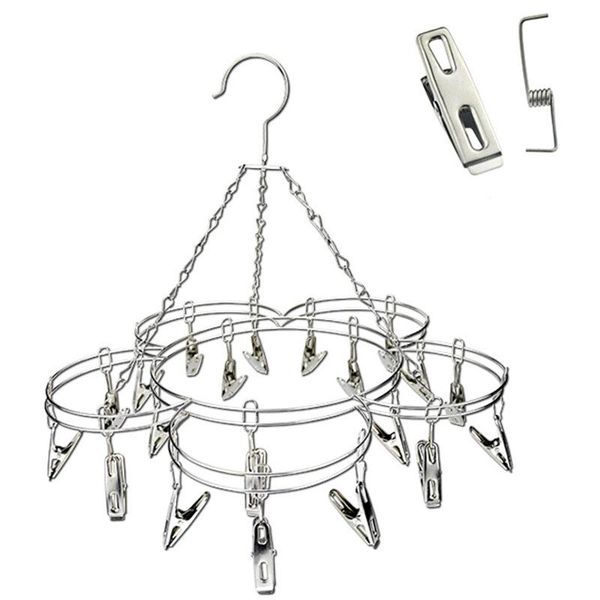 

laundry bags stainless steel cloth socks short underwear hanger drying rack clip folding