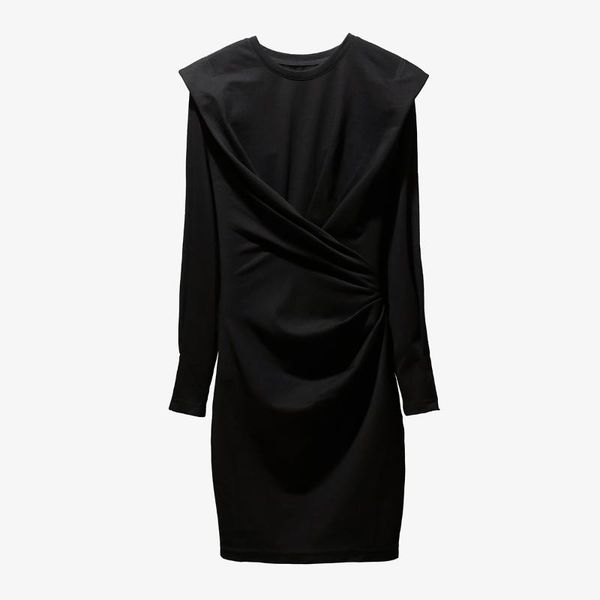 

casual dresses women korean long sleeve dress asymmetry black loose irregular autumn winter 2021 fashion, Black;gray