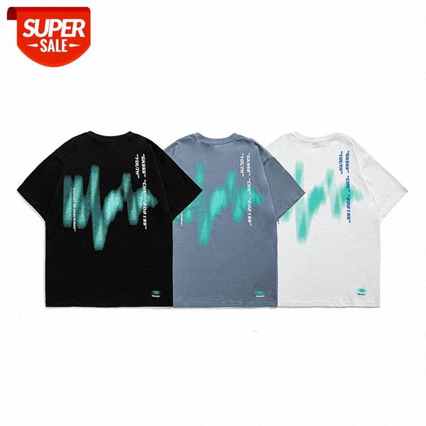 

mansclot letter print round neck loose short sleeve t-shirt men's half #os2w, White;black