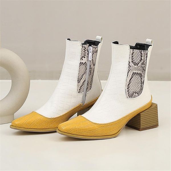 

boots thick-heeled short boots, single short-heeled trendy heels, autumn 2021 soft low-heeled square toe size 35-43, Black