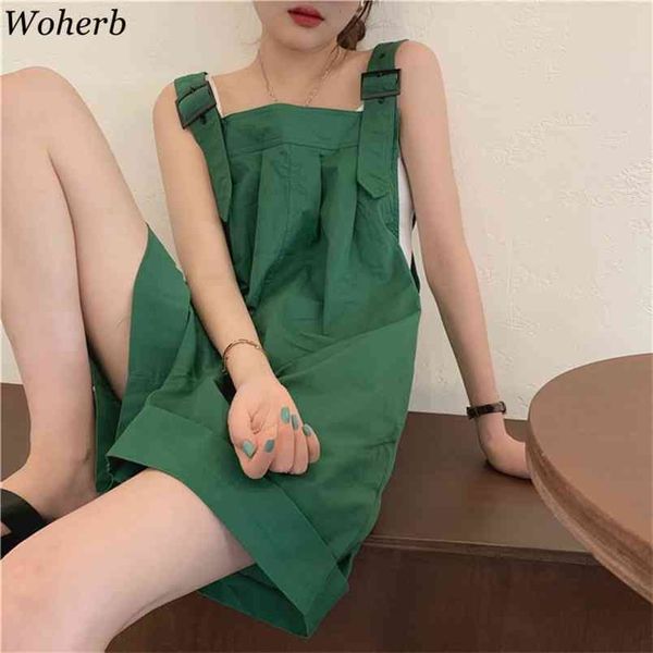 

harajuku girl jumpsuit women loose plausuit overalls casual jumpsuits shorts summer korean sweet bodysuit 210519, Black;white
