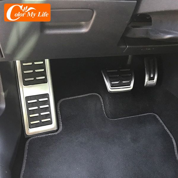 

color my life at mt car pedal cover for vw t-roc troc t-cross tcross tiguan - 2020 stainless steel auto pedals