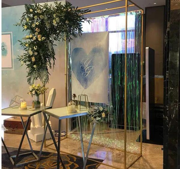 

party decoration customized iron wedding stage screen shelf creative background projects