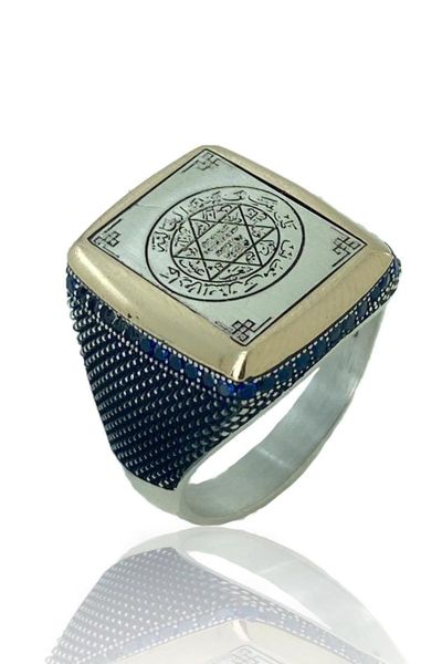 

cluster rings solomon , star of david 925 silver ring, Golden;silver