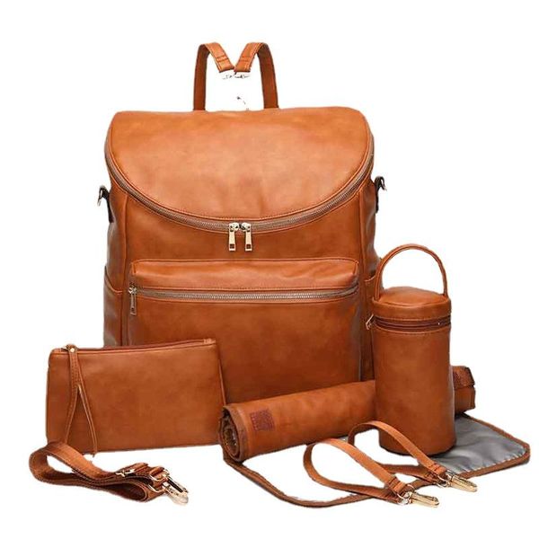

diaper bags bag pu leather large capacity super backpack with storage dry and wet separation travel carry
