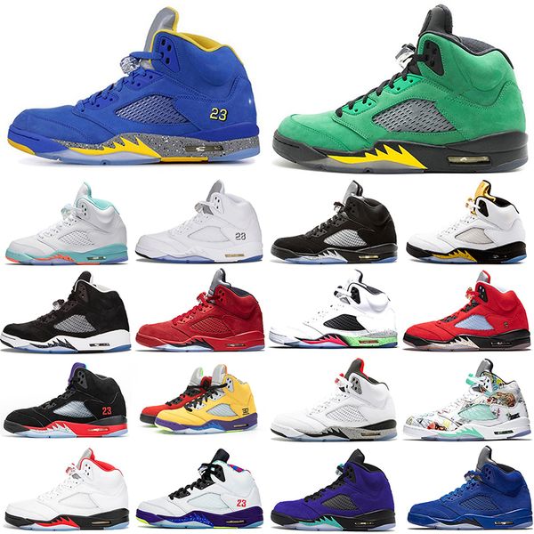 

man basketball shoes running 5 5s fire red alternate bel grape blue suede fab ice international flight island green royal light aqua oregon