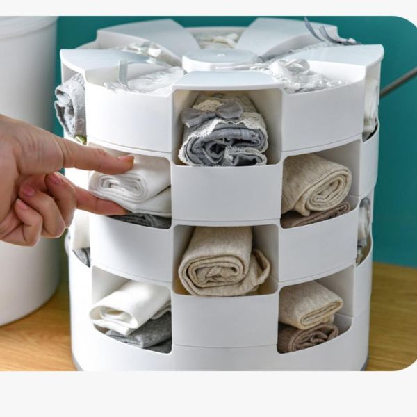 

storage drawers underwear organizer rotating box with compartments panties socks bra desksuperimposed jewelry