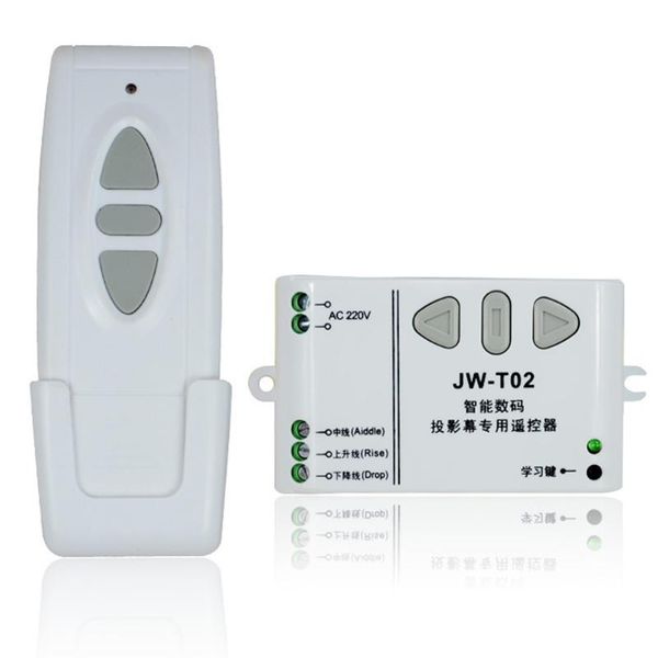 

smart home control projection screen wireless controller and distance at -t02 front 315mhz white color