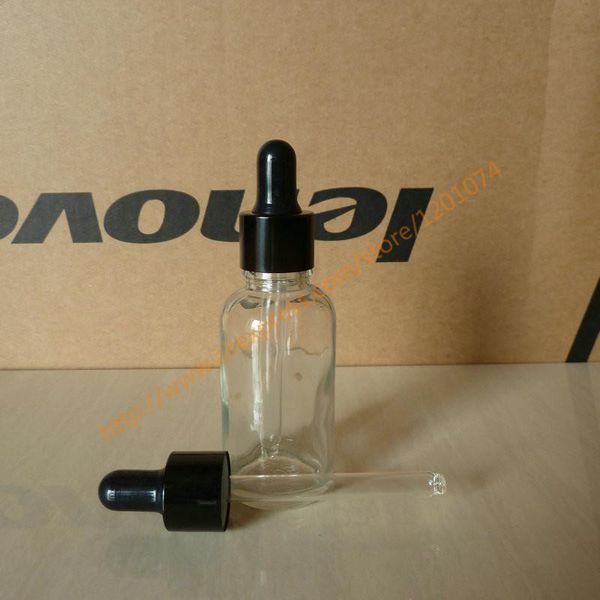 

storage bottles & jars 30ml clear/blue/brown/green frosted glass essential oil bottle with aluminum shiny black ring(smooth)+white/black rub