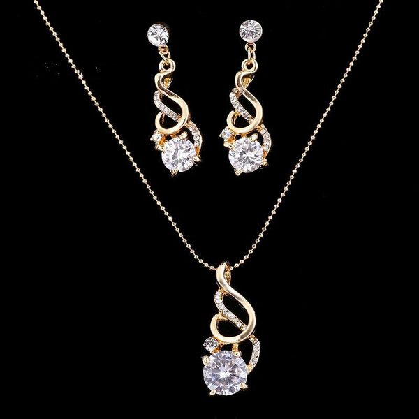 

earrings & necklace set sets for women earring jewelry stone prom, Silver