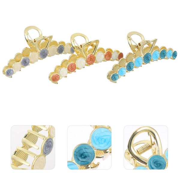 

hair clips 3pcs exquisite large clamps alloy jaw fashion headdresses