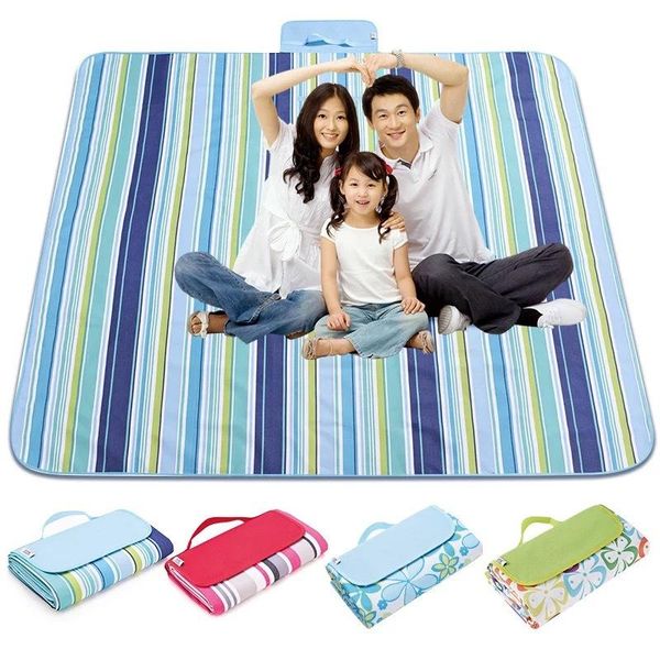 

145x180cm waterproof beach mat foldable outdoor camping widen picnic plaid blanket baby multiplayer pads