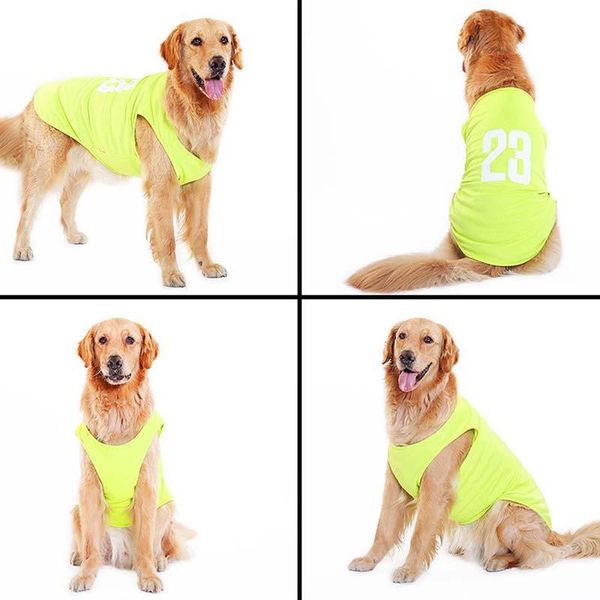 

dog apparel clothes sleeveless vest pet summer dresses thin section golden retriever husky law fight labrador puppy large