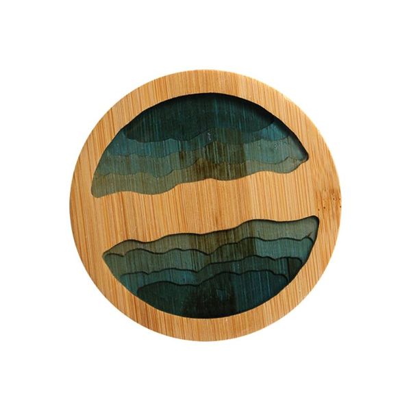 

mats & pads tea waterproof insulationtable mat chinese coffee bamboo cup pad non slip resin decorative placemat for living room